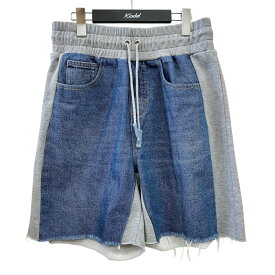 【中古】KSENIA SCHNAIDER　デニム切替スウェットショートパンツ インディゴ×グレー サイズ：S 【290926】（クセニア・シュナイダー）
