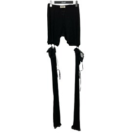 【中古】poolde　ボタン付きレールパンツ ブラック サイズ：Free 【290926】（プールデ）