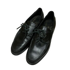 【中古】Enzo bonafe　DECK SHOES レザーシューズ 3661 ブラック サイズ：41 【131026】（エンツォボナフェ）