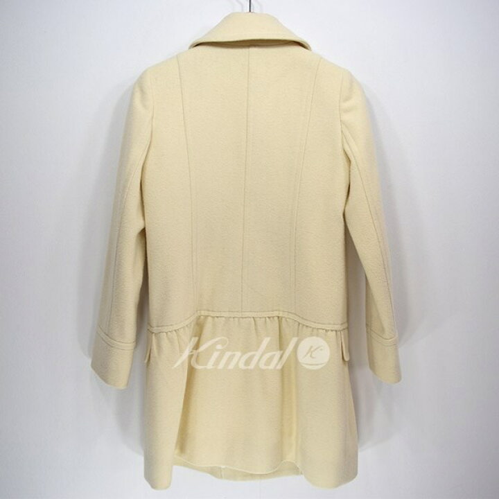 楽天市場】【中古】LAISSE PASSE ペプラム ウール コート オフホワイト 