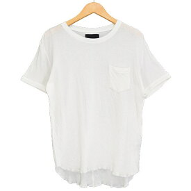 【中古】LOUNGE LIZARD　MAHABAR COTTON TEE ポケットTシャツ 2018SS ホワイト サイズ：1 【280619】（ラウンジリザード）