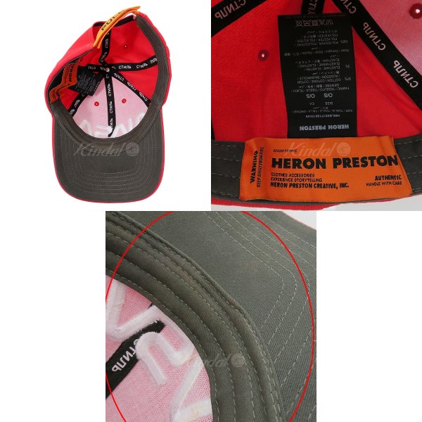 【中古】HERON PRESTON　×NASA　キャップ レッド 【020320】（ヘロン プレストン） | ブランド古着のカインドオル