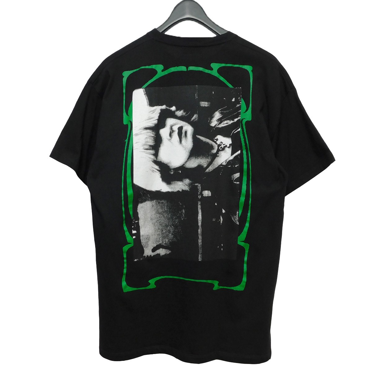 超激安 【中古】RAF SIMONS Big fit T-shirt Toya with green frame バックプリントTシャツ ブラック  サイズ：S 【100221】（ラフシモンズ） 【即納！最大半額！】 -footballam.com