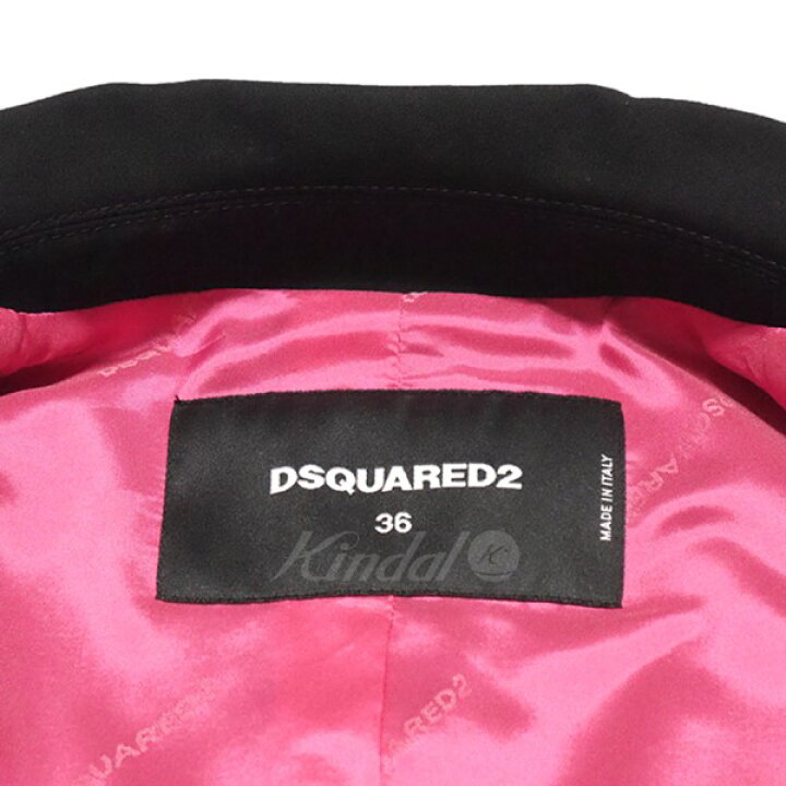 楽天市場】【中古】DSQUARED2 ロゴ ステンカラー コート ブラック サイズ：36 【071121】（ディースクエアード） :  ブランド古着のカインドオル