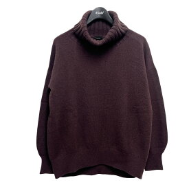 【中古】Spick and Spanウールカシミヤハイネックニットセーター19AW ブラウンパープル【価格見直し】