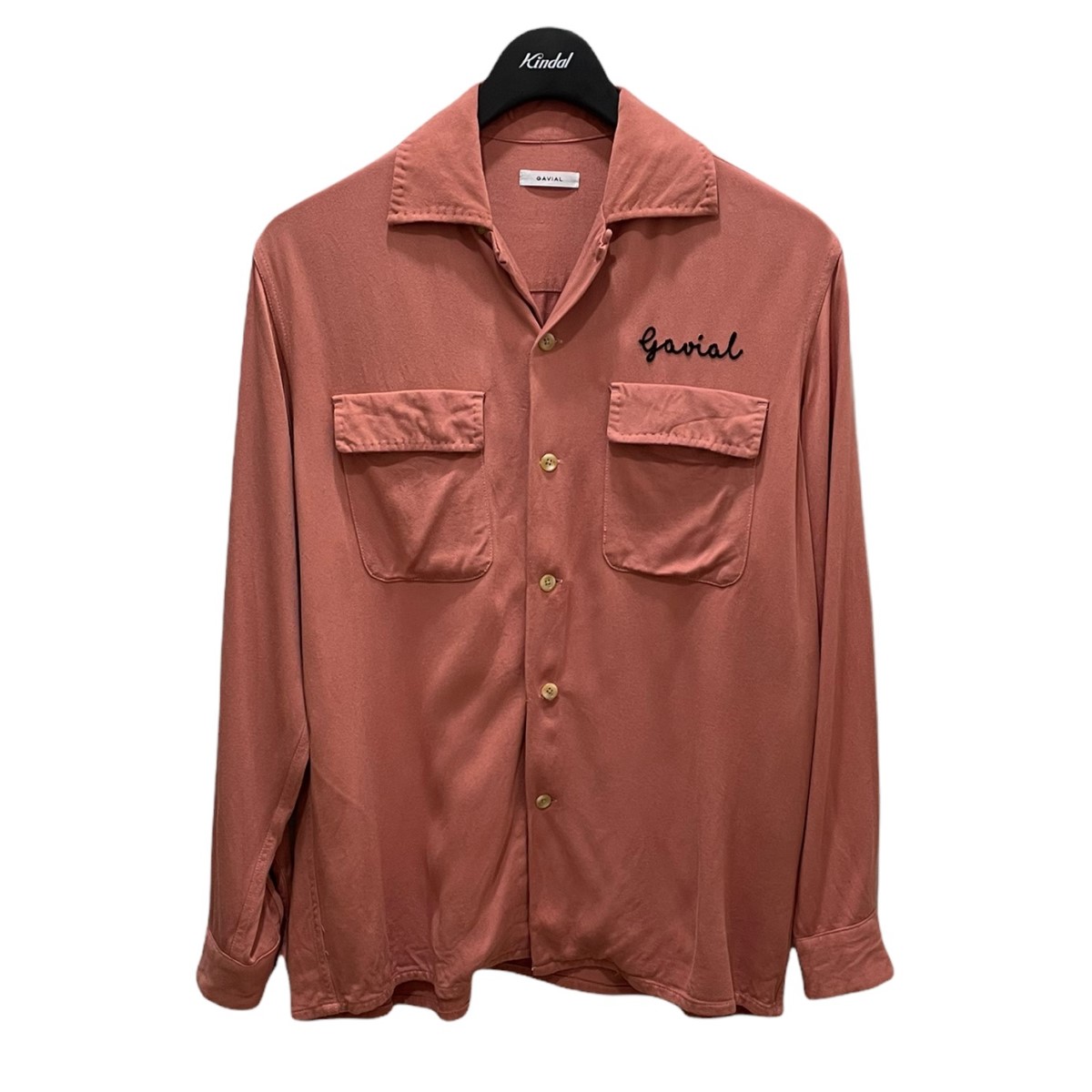 【中古】GAVIAL　刺しゅうボーリングシャツ ピンク サイズ：Ｓ 【070322】（ガヴィル） | ブランド古着のカインドオル