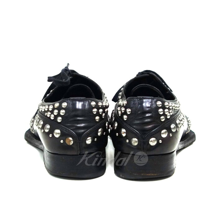 楽天市場】【中古】PRADA レザースタッズシューズ ブラック サイズ：7 