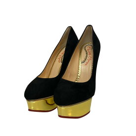 【中古】CHARLOTTE OLYMPIA　DOLLY スエードプラットフォームパンプス ブラック サイズ：34 【200322】（シャーロットオリンピア）