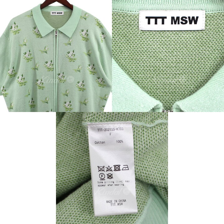 楽天市場】【中古】TTT MSW21SS FLOWER HALF ZIP CARDIGAN フラワー 