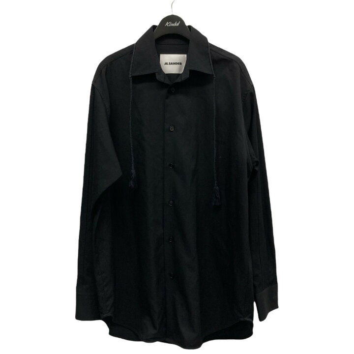 楽天市場】【中古】JIL SANDER 20SSタッセルウールシャツ ブラック 