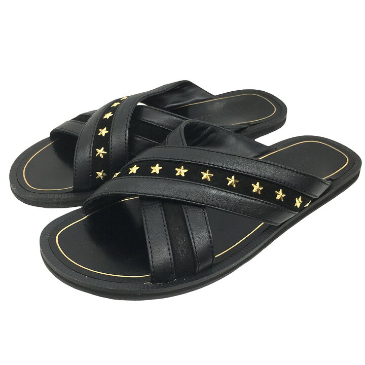 楽天市場】【中古】JIMMY CHOO スター スタッズ レザー サンダル 