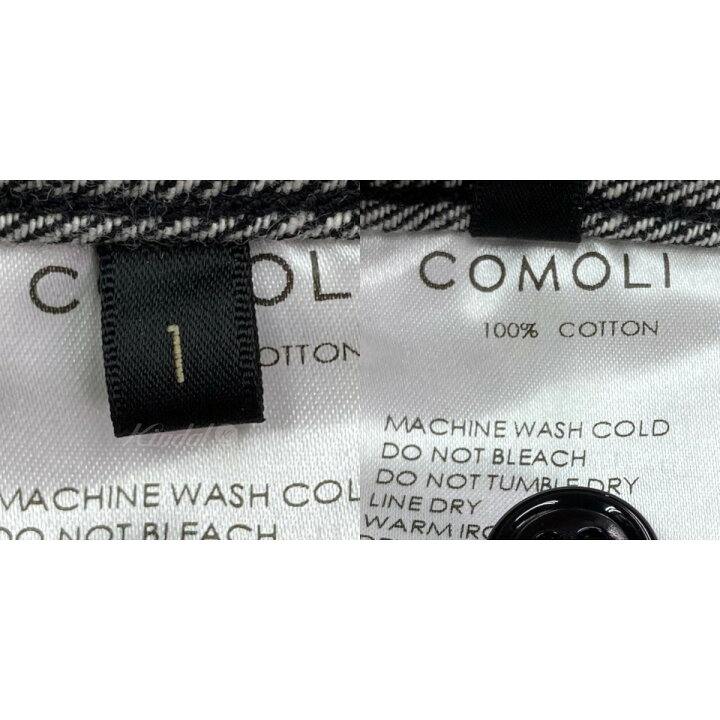 楽天市場】【中古】COMOLI 22SS ベルテッドデニムパンツ ブラック サイズ：1 【110422】（コモリ） : ブランド古着のカインドオル