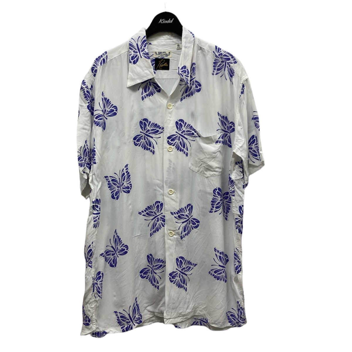 【中古】Needles×Sun Surf×BEAMS　「Aloha Shirt Special」アロハシャツ ホワイト×ブルー サイズ：M  【110522】（ニードルズ×サンサーフ×ビームス） | ブランド古着のカインドオル