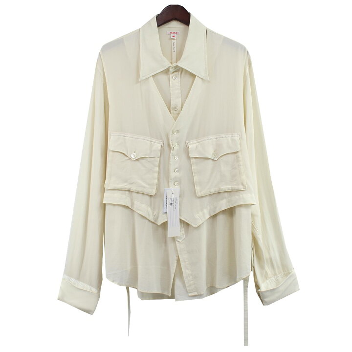 楽天市場】【中古】MASU 希少 19AW LAYERED SILK SHIRTS レイヤード 