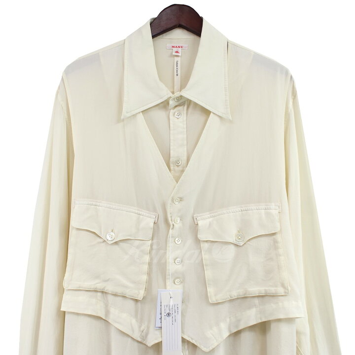 楽天市場】【中古】MASU 希少 19AW LAYERED SILK SHIRTS レイヤード 