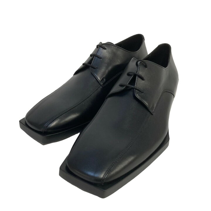 楽天市場】【中古】BALENCIAGA スクエアトゥダービーシューズ ブラック 