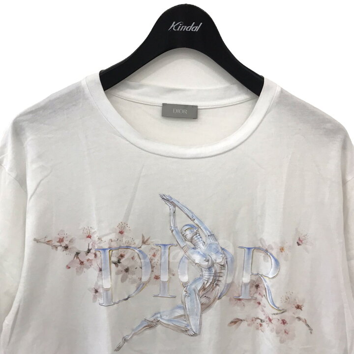 【中古】Dior×空山基 セクシーロボットプリントTシャツ ホワイト サイズ:L 【220522】(ディオール×空山基) ブランド古着のカインドオル ディオール dior ロゴ Tシャツ 空山墓
