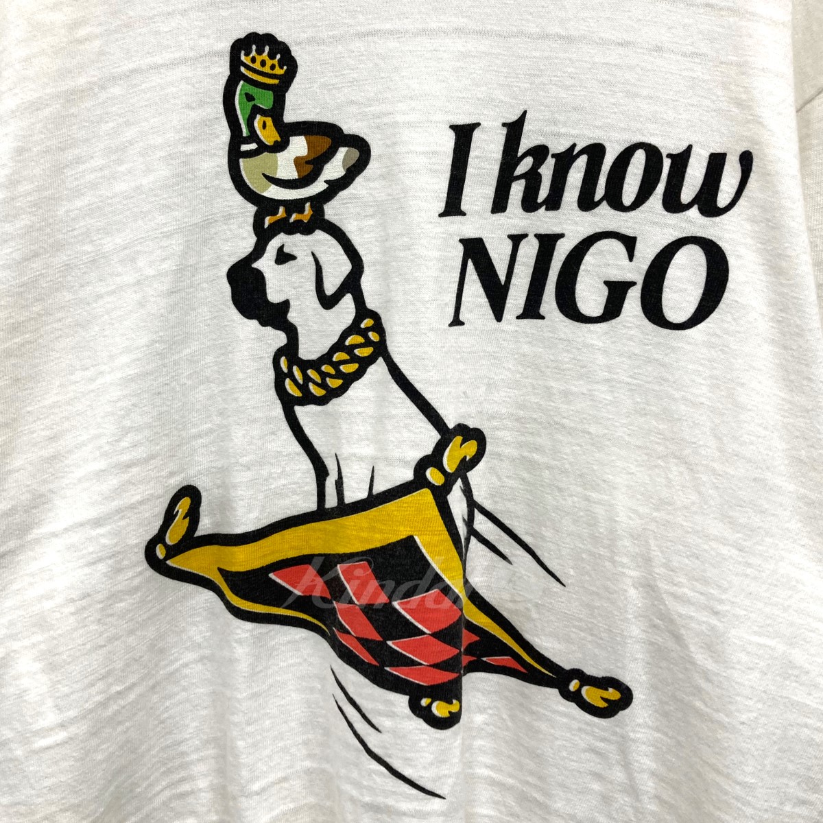 【中古】HUMAN MADE　「I KNOW NIGO T-SHIRT」 ドットプリントTシャツ ホワイト サイズ：XL  【260522】（ヒューマンメイド） | ブランド古着のカインドオル