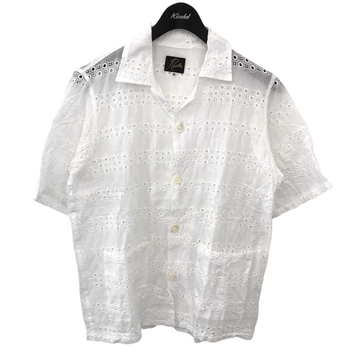 【中古】Needles　「Cabana shirt」 オープンレースカラーシャツ ホワイト サイズ：XS 【050622】（ニードルス） |  ブランド古着のカインドオル
