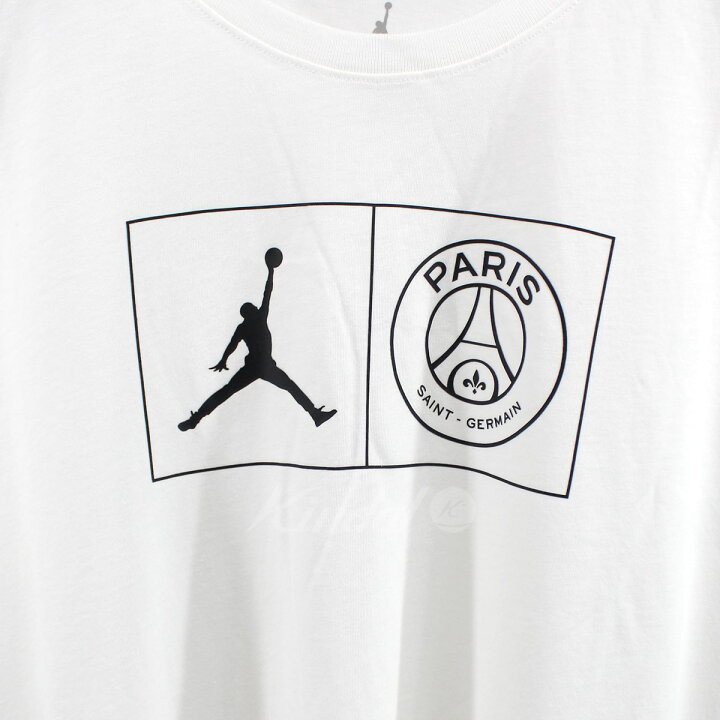 楽天市場 中古 Jordan Brand Nike Paris Saint Germain19ss Jordan Psg fc S S Tee ジョーダン ロゴtシャツ ホワイト サイズ Xl 価格見直し ブランド古着のカインドオル