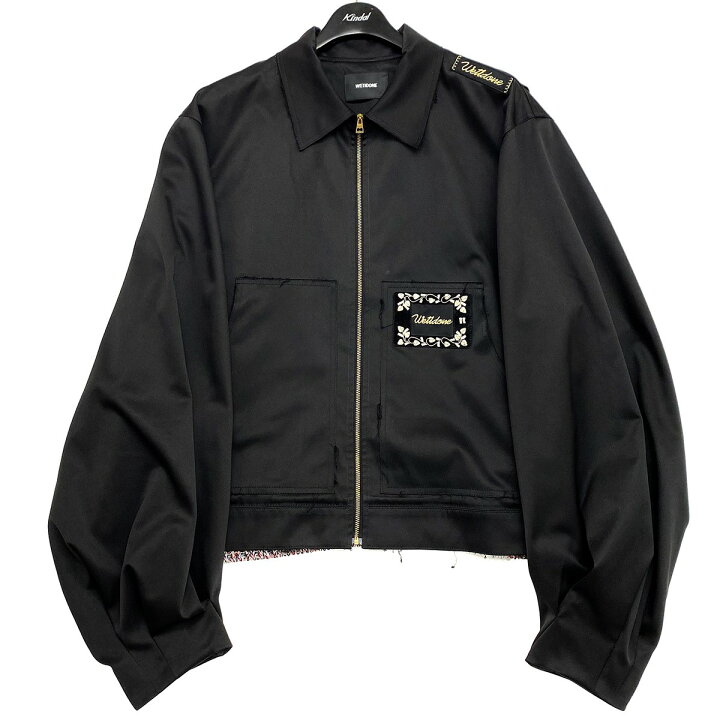 楽天市場】【中古】WE11DONE 2021SS BLACK HEAVY SATIN WORK JACKET  