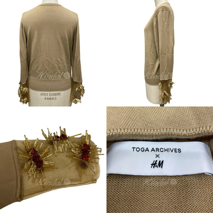 楽天市場】【中古】TOGA ARCHIVS×H＆M シースルービジュー付きニット TOGA h&m ビジューニット