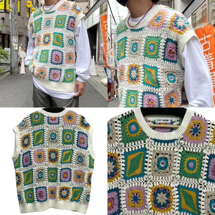 TTT MSW 22SS Handmade Pullover Knit vest 