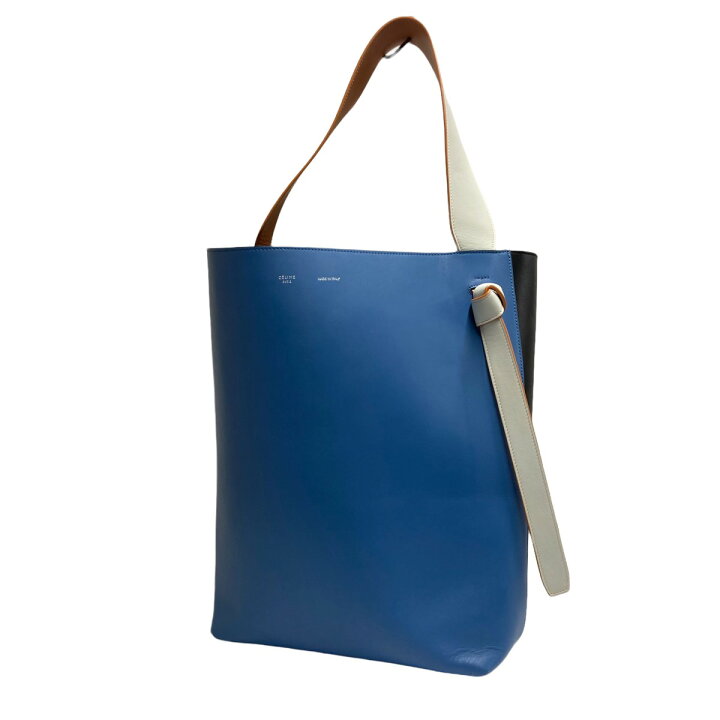 楽天市場】【中古】CELINE ツイステッドカバ ショルダーバッグ ブルー  