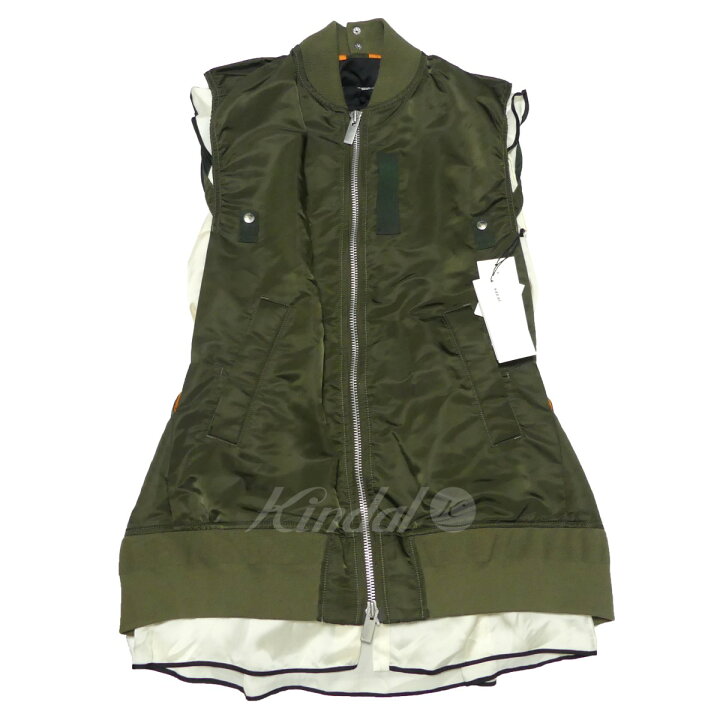 楽天市場】【中古】sacai 22SS MA-1 レイヤード ノースリーブ ミニ 