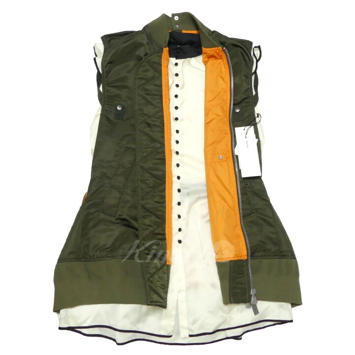 楽天市場】【中古】sacai 22SS MA-1 レイヤード ノースリーブ ミニ 