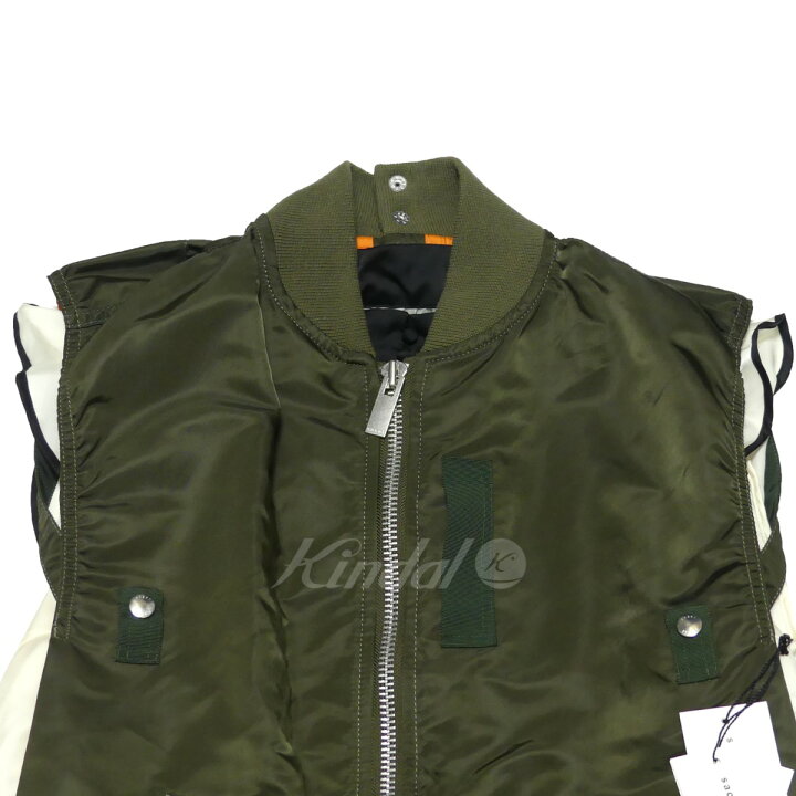 楽天市場】【中古】sacai 22SS MA-1 レイヤード ノースリーブ ミニ 