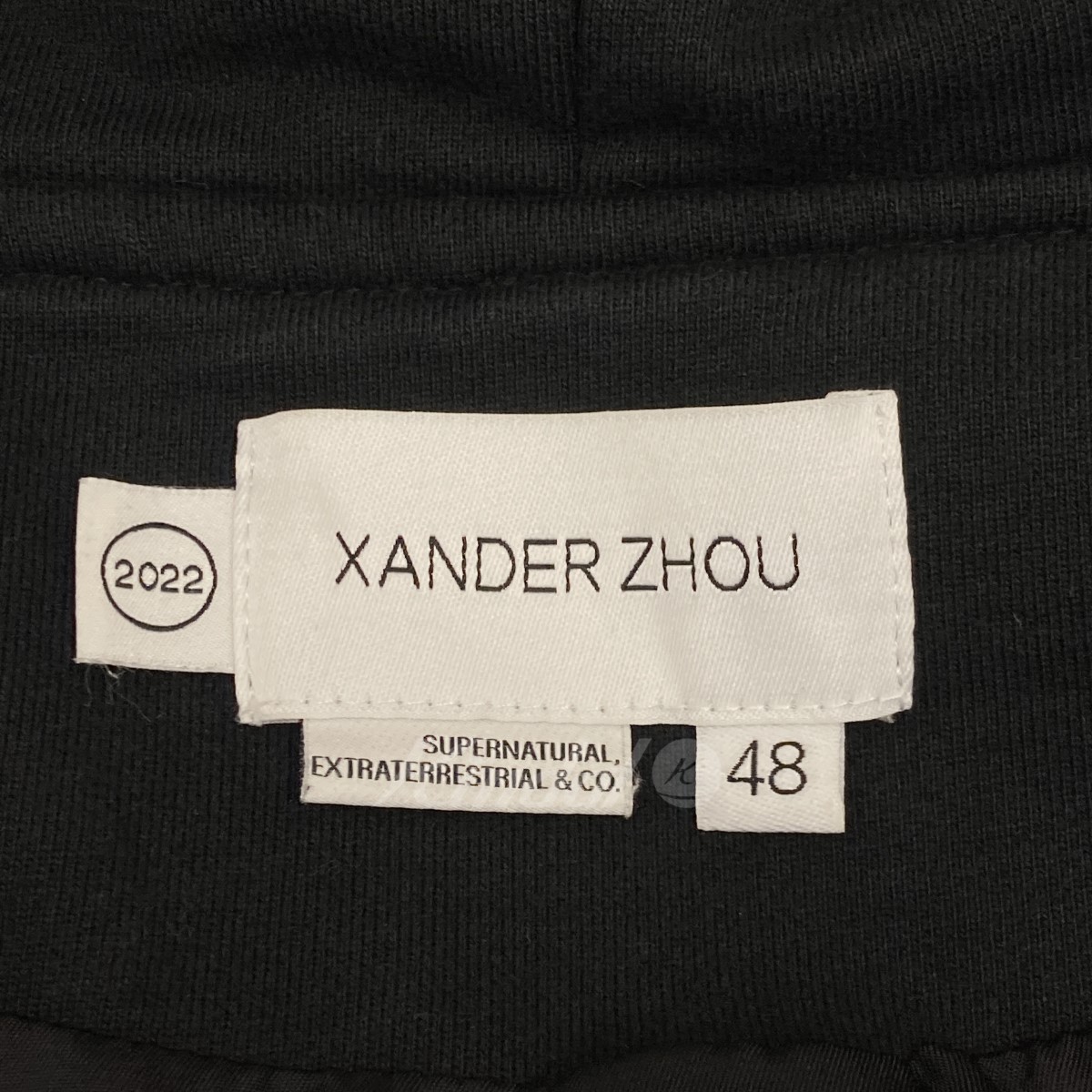 【中古】XANDER ZHOU　ヘビースウェットフーディ パーカー ブラック サイズ：48 【130822】（ザンダーゾウ） |  ブランド古着のカインドオル