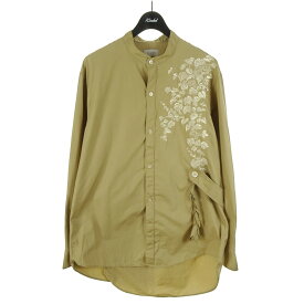 【中古】BED J．W． FORDBand Collar Blouse バンドカラーシャツ 22SS-B-BL05 ベージュ サイズ：2【価格見直し】