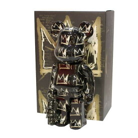 【中古】MEDICOM TOY　BE@RBRICK JEAN-MICHEL BASQUIAT #8 100％ ＆ 400％ ブラック サイズ：100％＆400％ 【160822】（メディコムトイ）