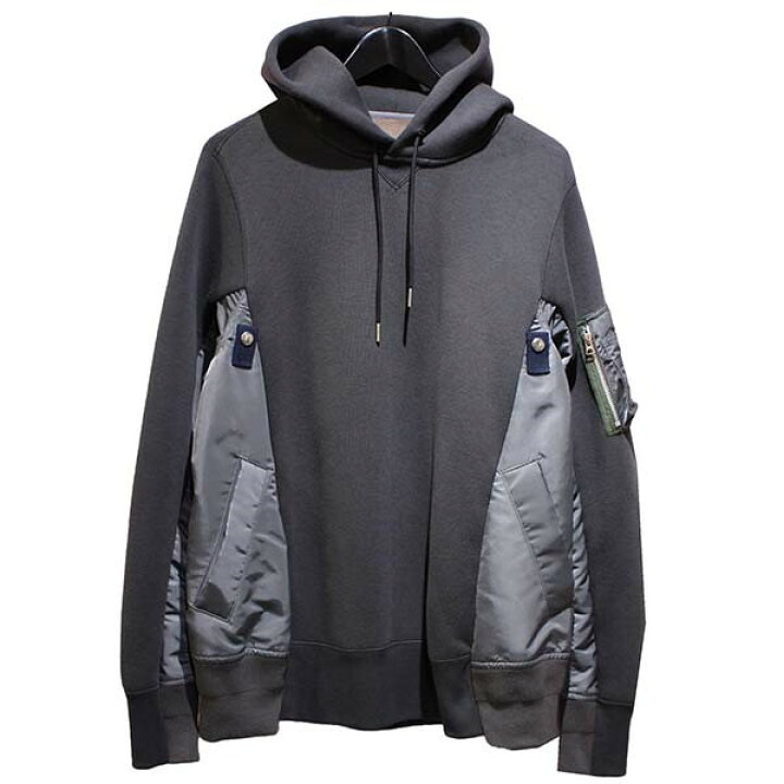 楽天市場】【中古】sacai 22AW Sponge Sweat × MA-1 Hoodie スポンジ 