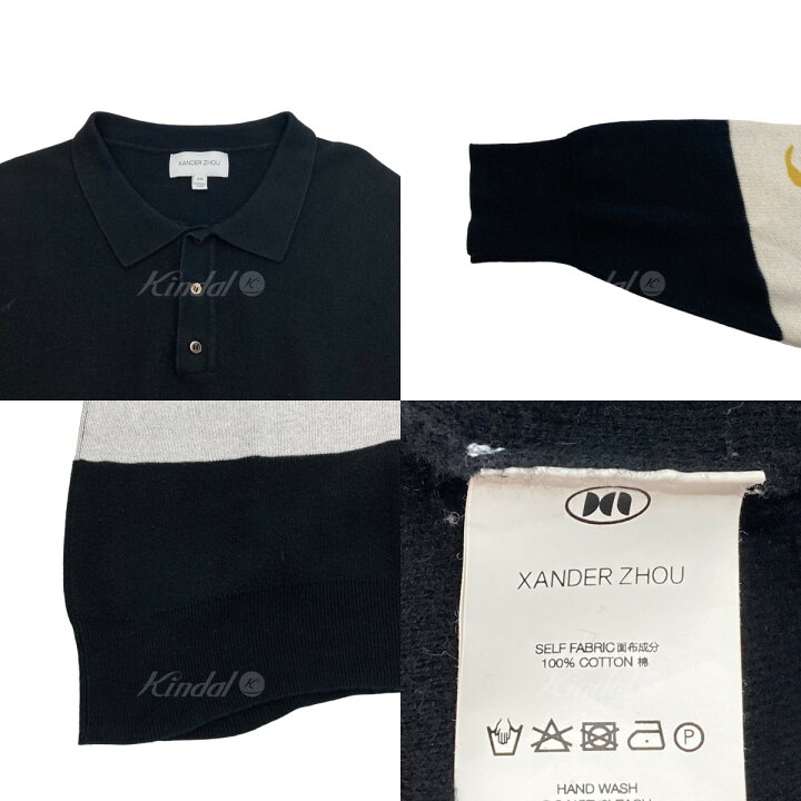 楽天市場】【中古】XANDER ZHOU 20SS ニットポロシャツ ブラック 
