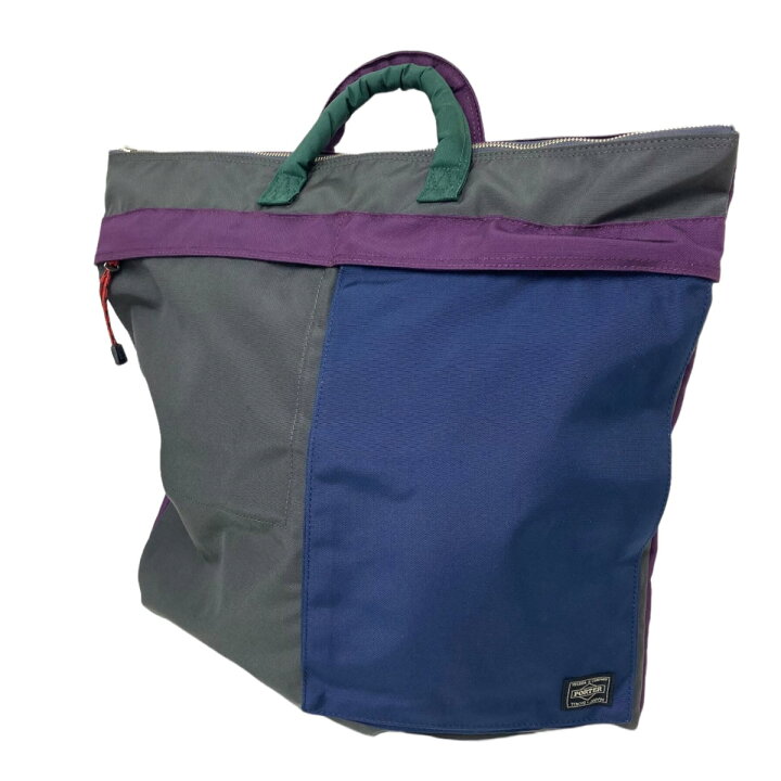 楽天市場】【中古】kolor × PORTERヘルメットバッグ グレー×ネイビー  