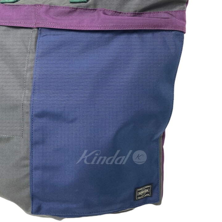 楽天市場】【中古】kolor × PORTERヘルメットバッグ グレー×ネイビー  