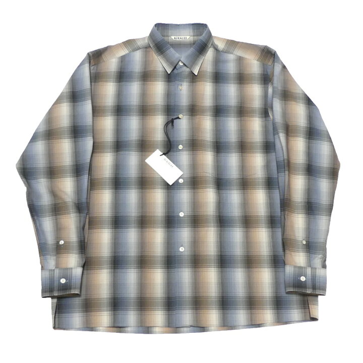 楽天市場】【中古】AURALEE 20AW SUPER LIGHT WOOL CHECK SHIRTS  
