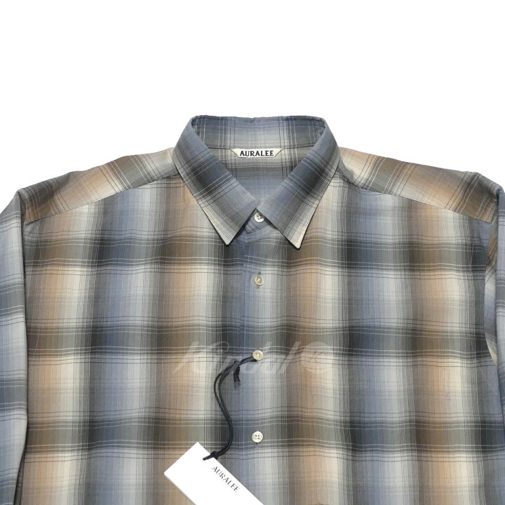 楽天市場】【中古】AURALEE 20AW SUPER LIGHT WOOL CHECK SHIRTS 