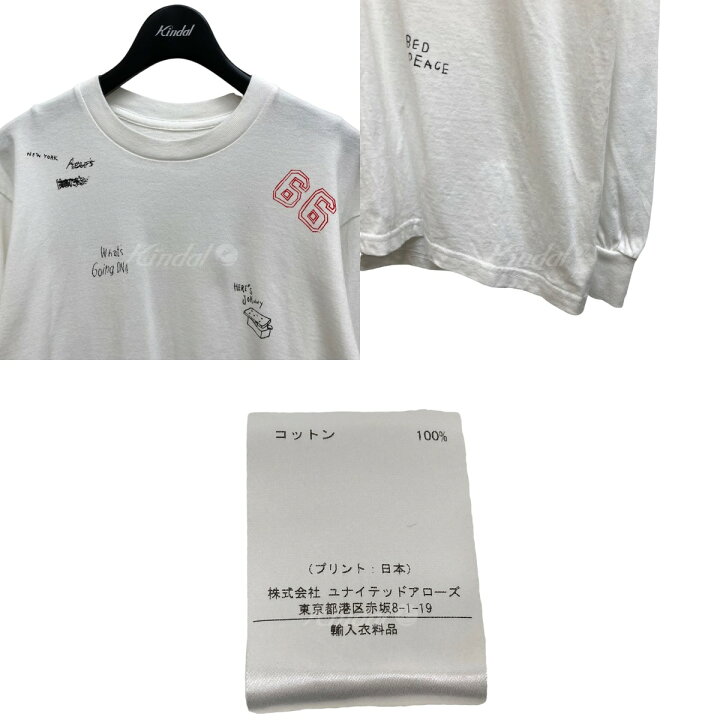 purenudisthost х 6 楽天市場】【中古】6(ROKU) BEAUTY＆YOUTH UNITED ARROWS ×KURRY 6 PRINT 長袖Tシャツ ホワイト  サイズ：Free 【060922】（ロクビューティアンドユースユナイテッドアローズ） : ブランド古着のカインドオル
