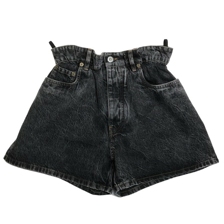 楽天市場】【中古】miu miu デニムショートパンツ ブラック サイズ：27  