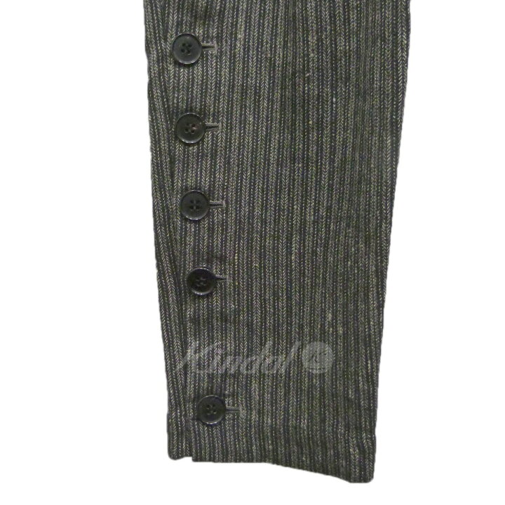 楽天市場】【中古】Pelleq 2018AW 裾ボタンストライプパンツ ブラック 
