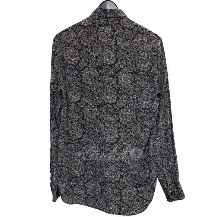 楽天市場】【中古】SAINT LAURENT PARIS ペイズリーシルクシャツ 