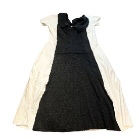 【中古】COMME des GARCONS　モンスター期キリカエワンピースAD2014 ブラック×アイボリー サイズ：S 【210922】（コムデギャルソン）