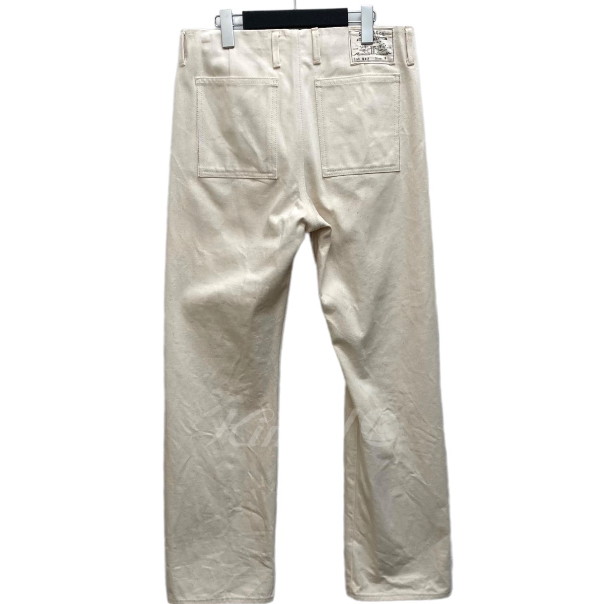 カラー SUNSEA　21SS　HIPPIE Denim Pants　21S37 Natural サイズ：2 （サンシー）：ブランド古着のカインドオル ますが