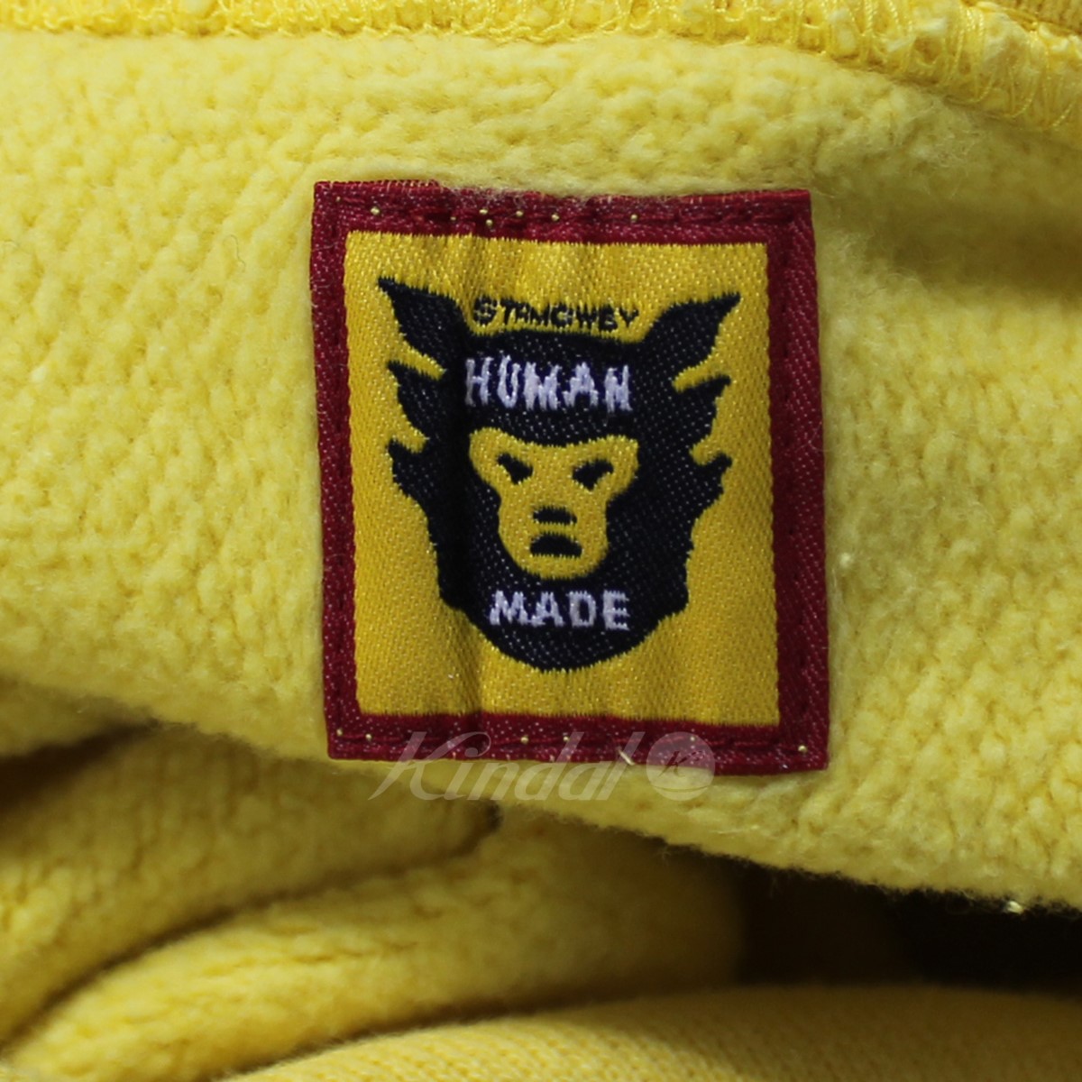 【中古】HUMAN MADE　ロゴ パーカー イエロー サイズ：M 【051022】（ヒューマンメイド） | ブランド古着のカインドオル