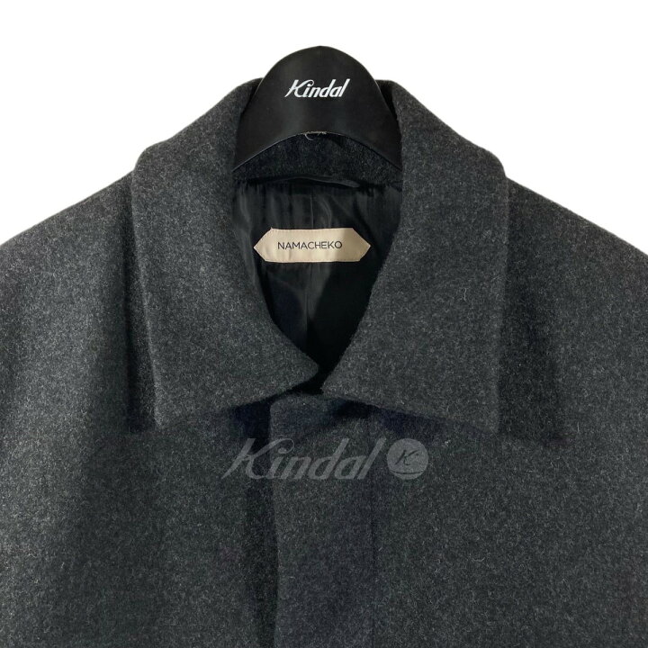 楽天市場】【中古】NAMACHEKO BERZI COAT ステンカラーコート グレー 