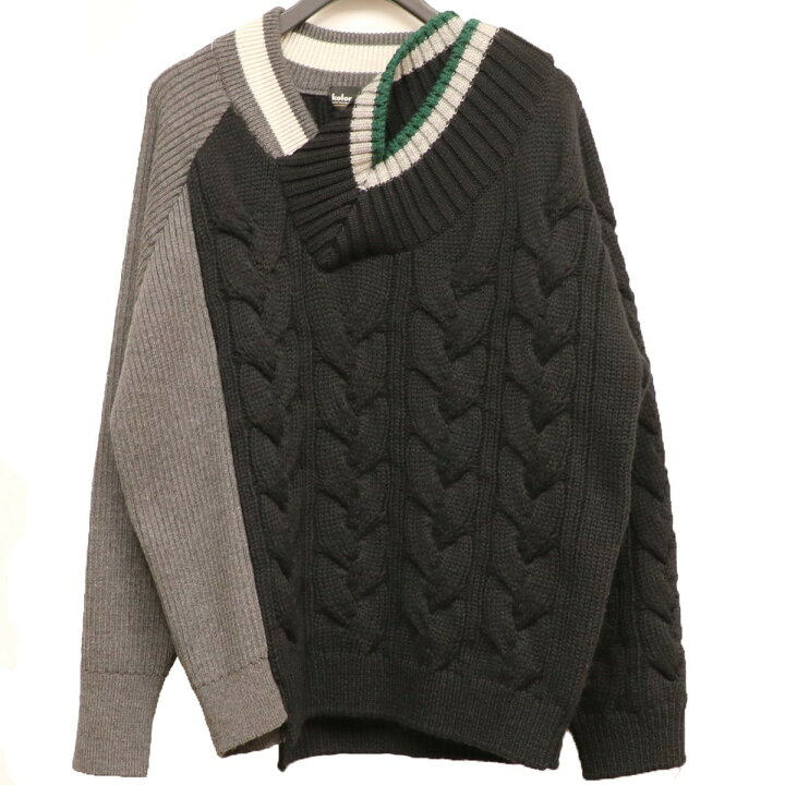 楽天市場】【中古】kolor 21AWビッグケーブルCRAZY PATTERN KNIT 