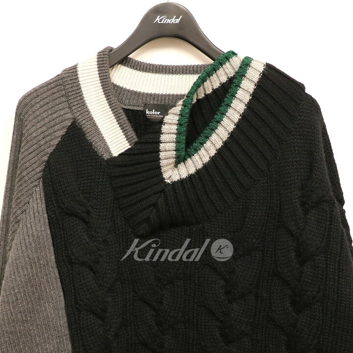 楽天市場】【中古】kolor 21AWビッグケーブルCRAZY PATTERN KNIT 